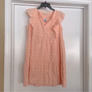 Peachy Pink Loft Polka Dot Knee Length Dress